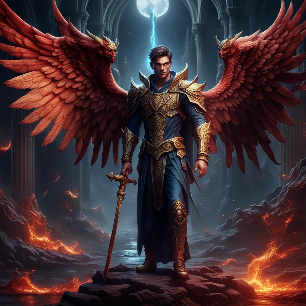 Attractive Angel and Devil Fantasy Concept Art