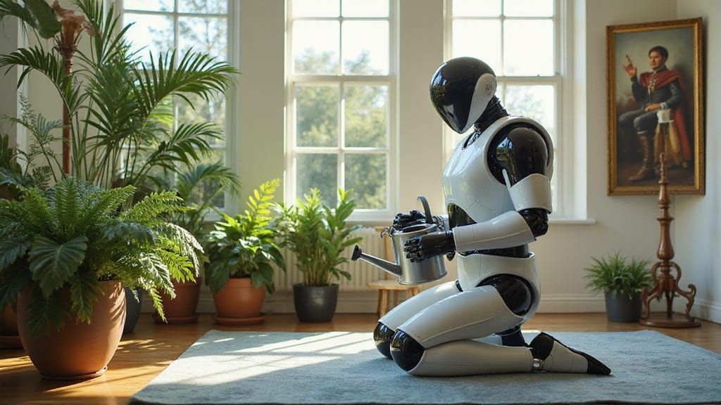 Mechanical Water Bearer in Art Deco Living Room