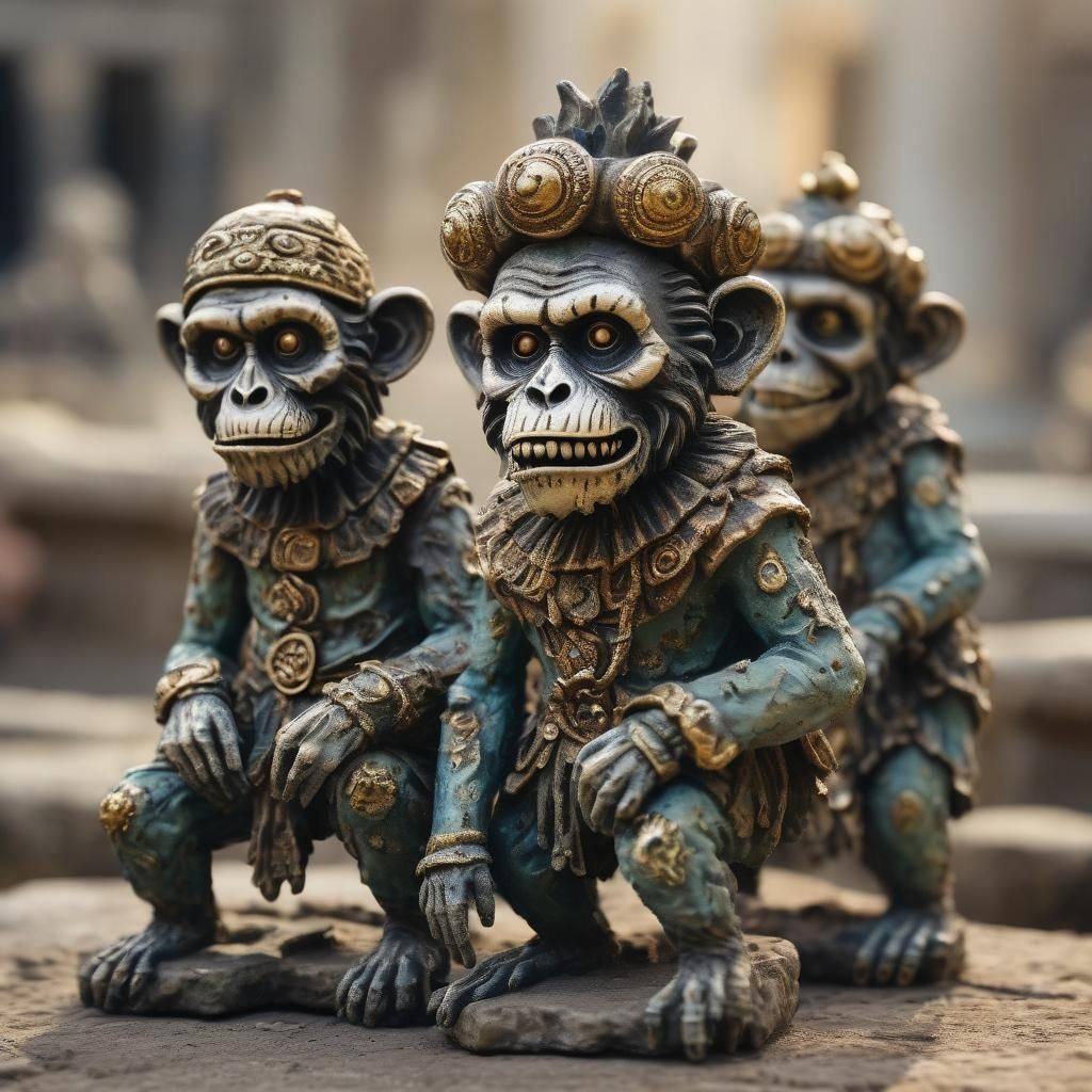 Ancient Archeological Artifacts of Mysterious Zombie Monkey....