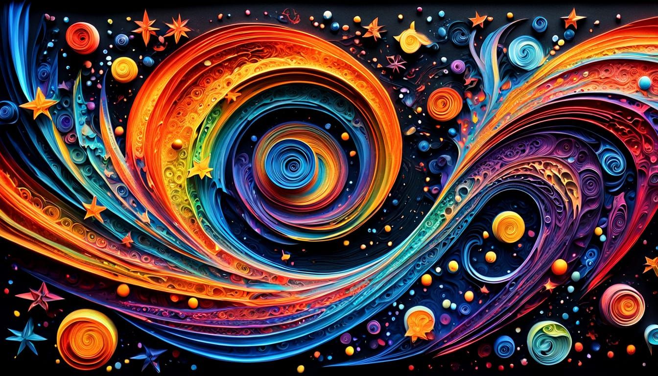 Vivid Star Cluster Maelstrom in Deep Space