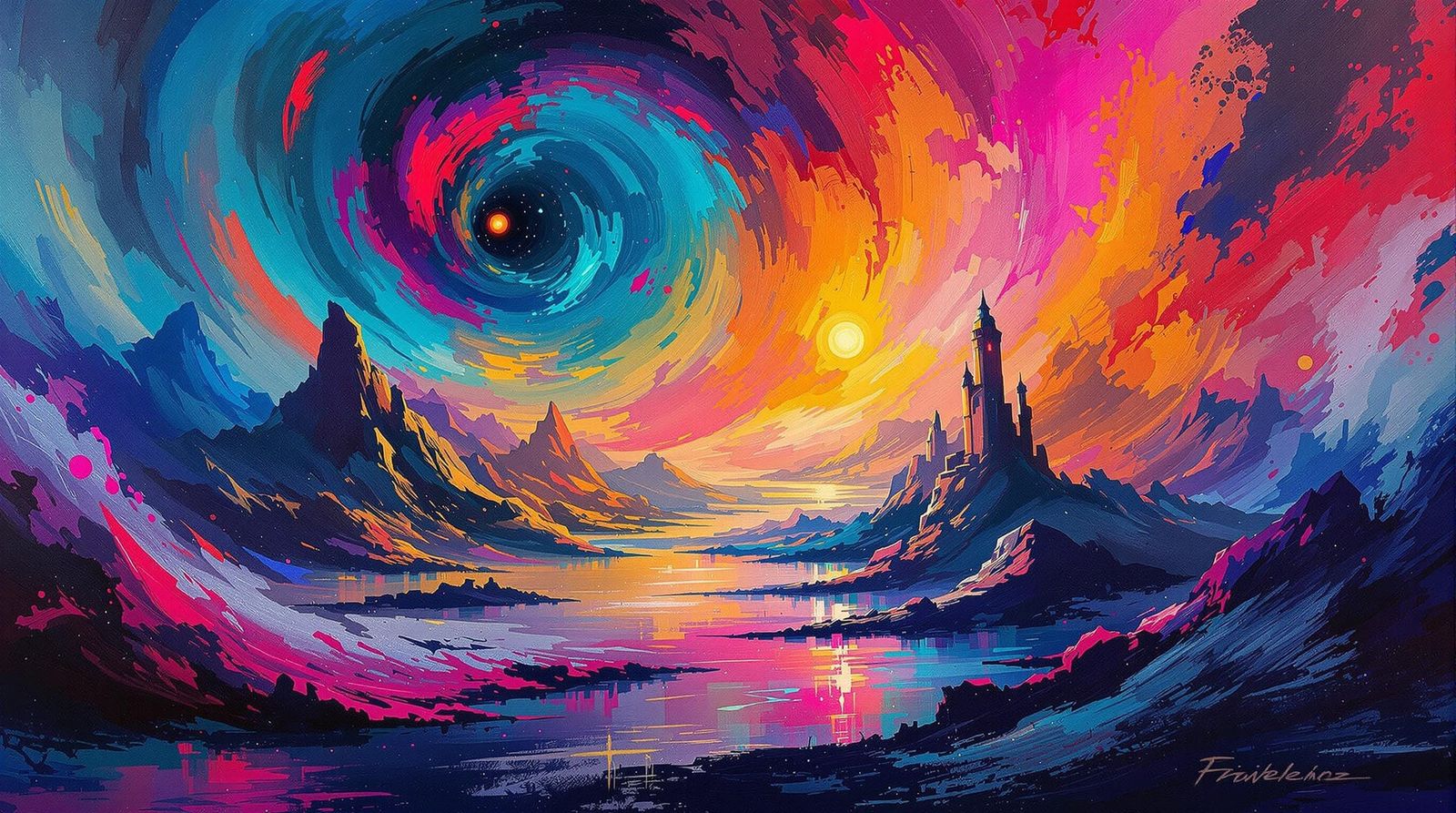 Dreamlike Abstraction of Futuristic Landscapes