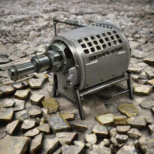 Surrealistic Mechanical Device in Photorealistic 3D Renderin...