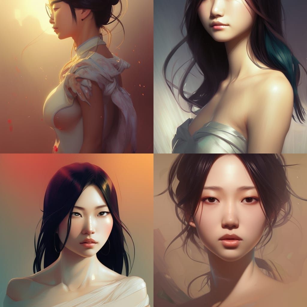 Hyperdetailed Portrait of an Asian Woman