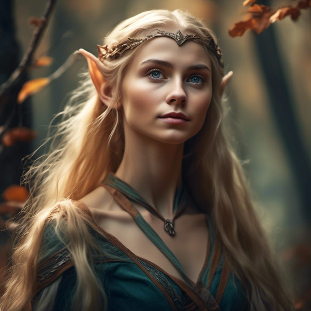 Hyperreal Photo of a Young Blonde Elf
