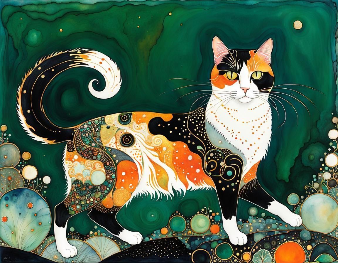 Sassy tricolour kitty 🤍🖤🧡