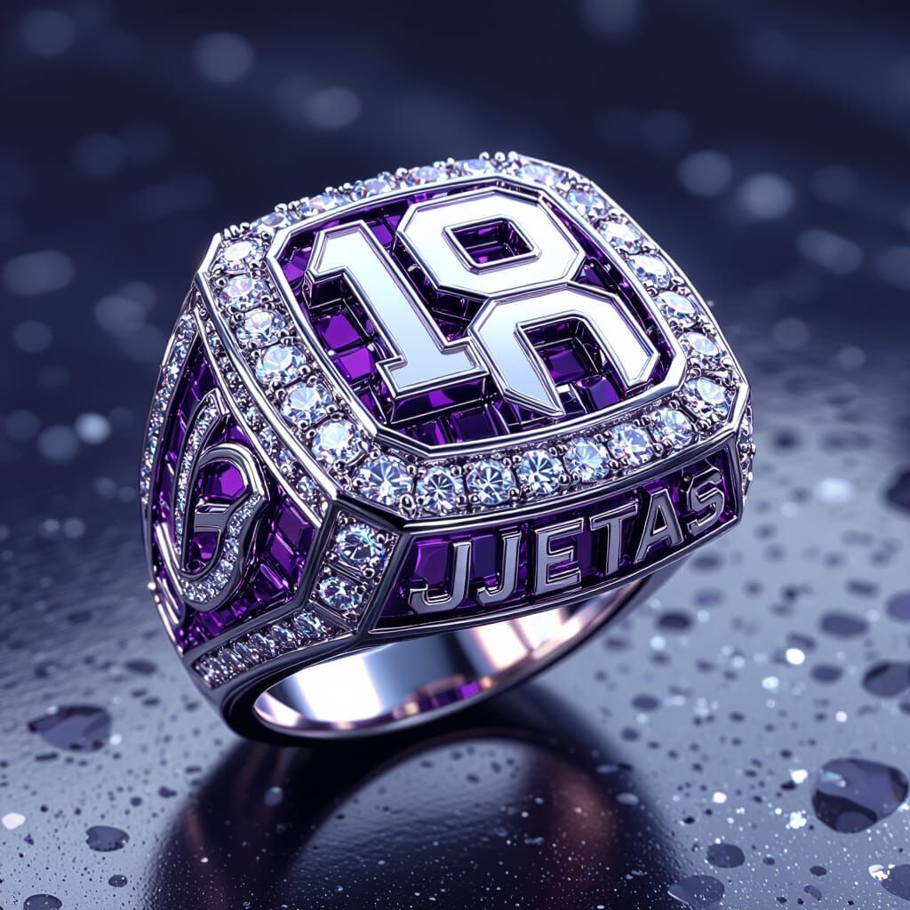 Vikings Super Bowl Ring with Futuristic Design
