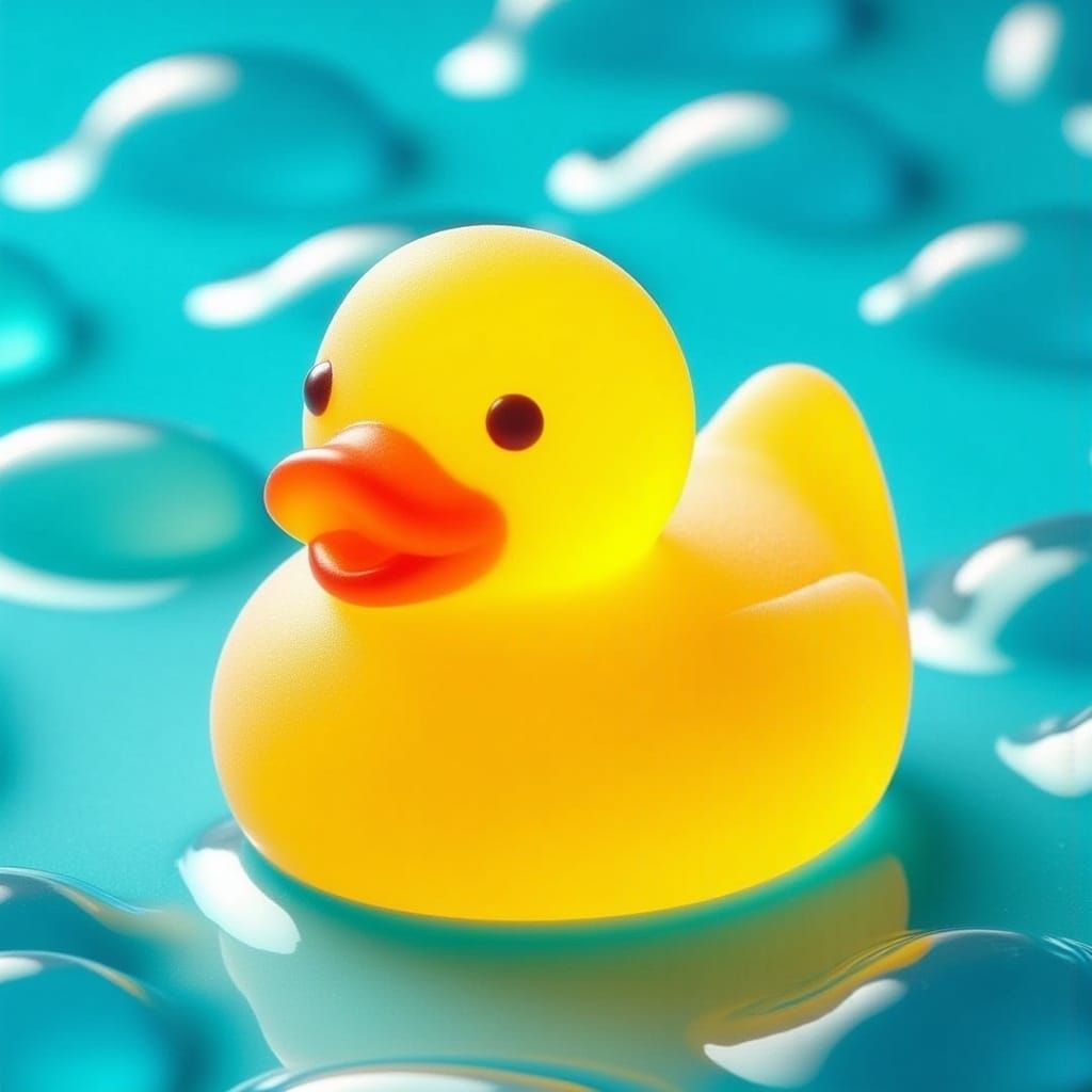 Gummy Duck on a Gummy Pond