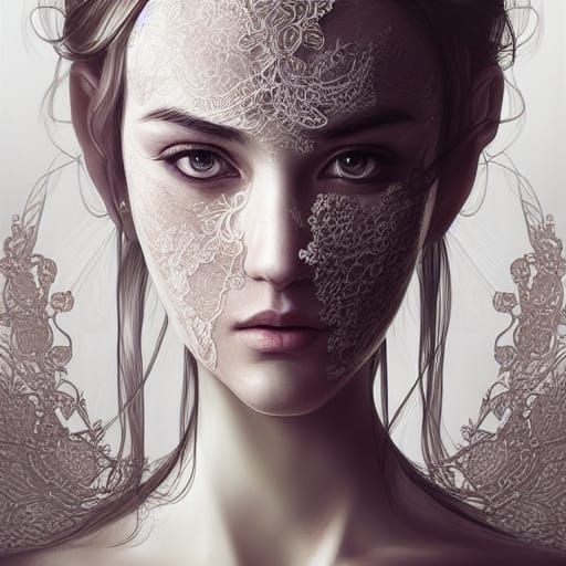 Elegant Lace Bakers in Hyper-Detailed Digital Art