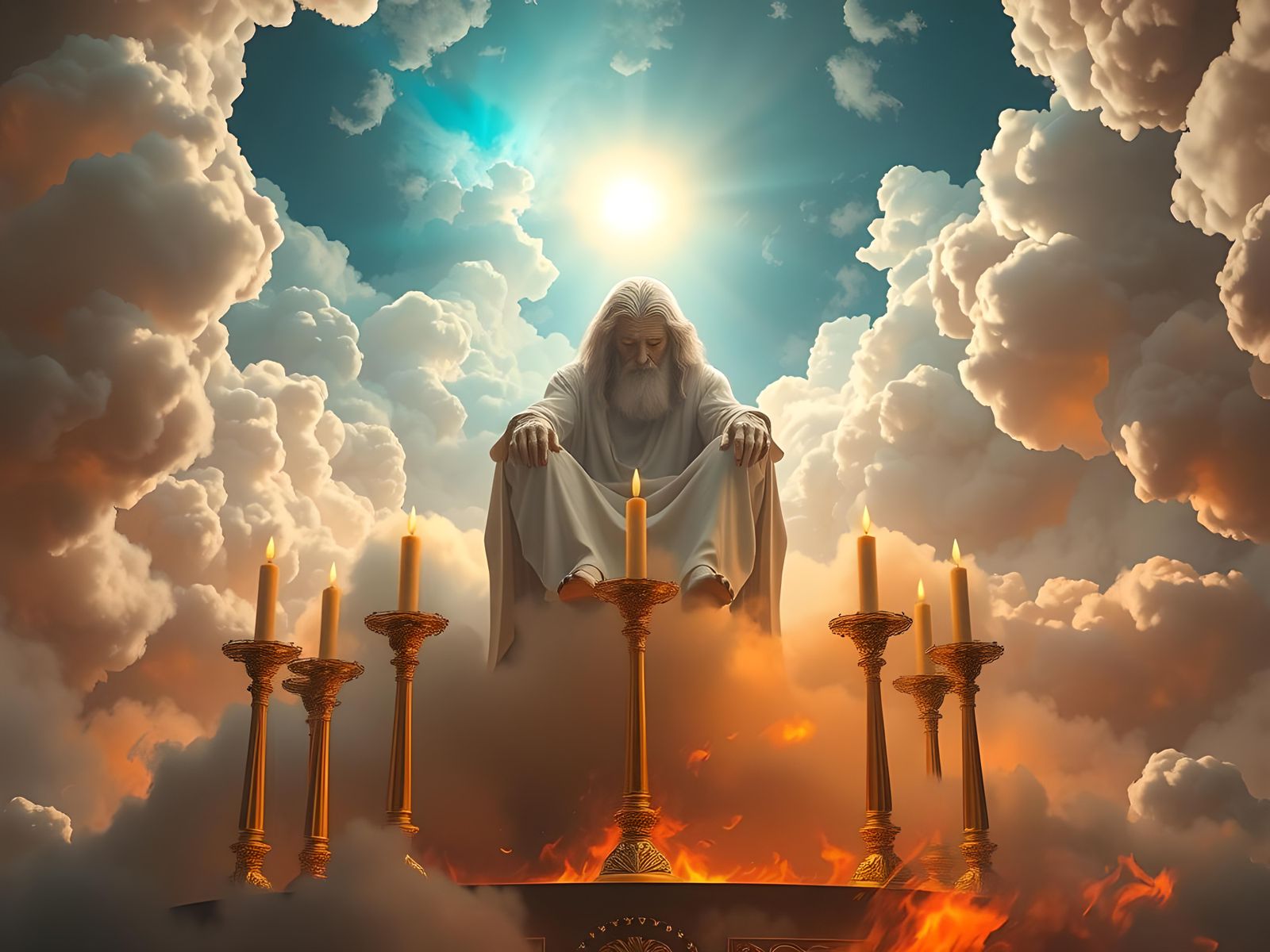 Daniel 7:9-10 (GOD described in the old testament.) 

"I beh...