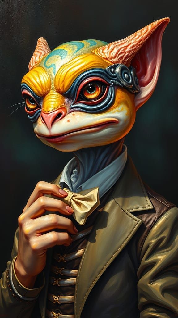 Sprite Tailor Thread Moebius contrasting colors deep color baroque detailed painting impressionism renaissance painting ...