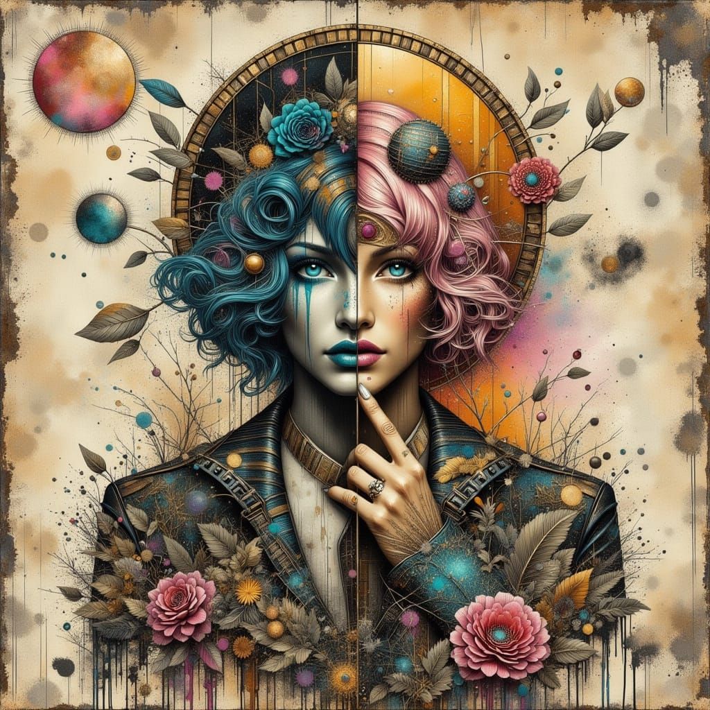 Abstract Art with Unique Flare and Blended Media