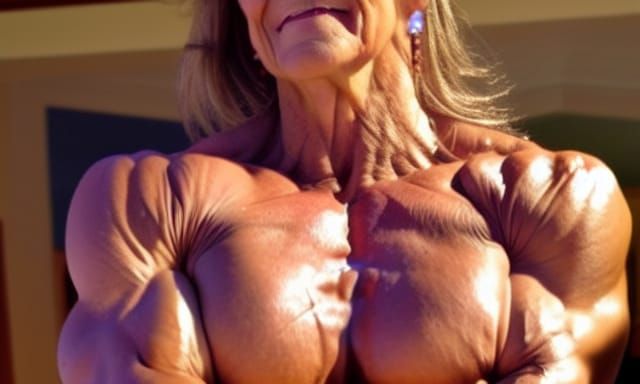 Muscular Bodybuilder Grandma with Ripped Physique