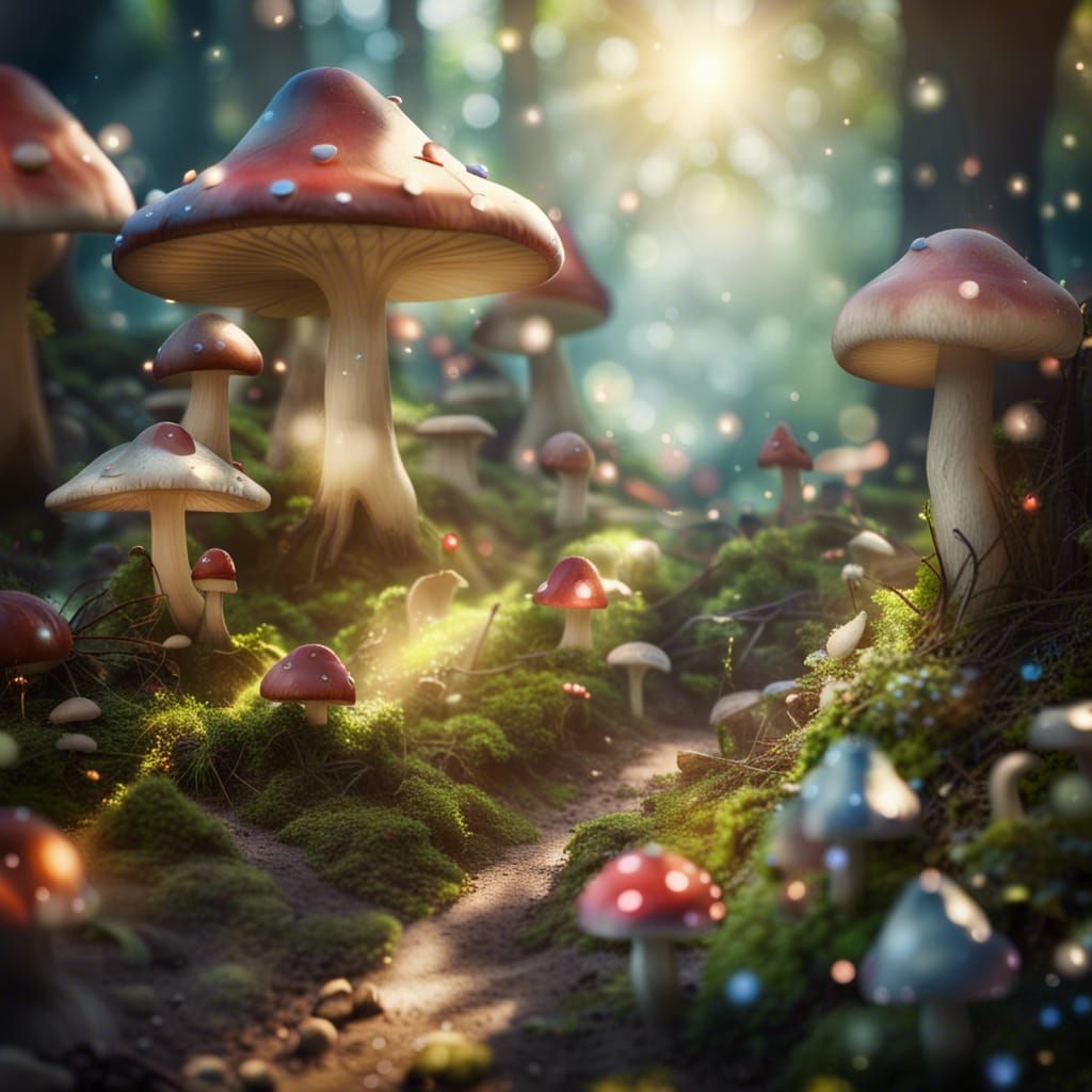 Magical Fairy Village in Mushroom Wood