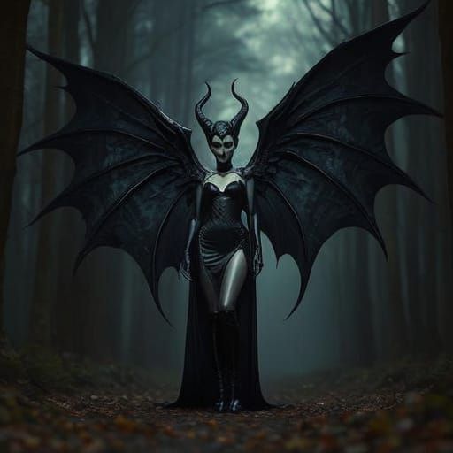 Maleficent in Dark Forest: Digital Matte Painting