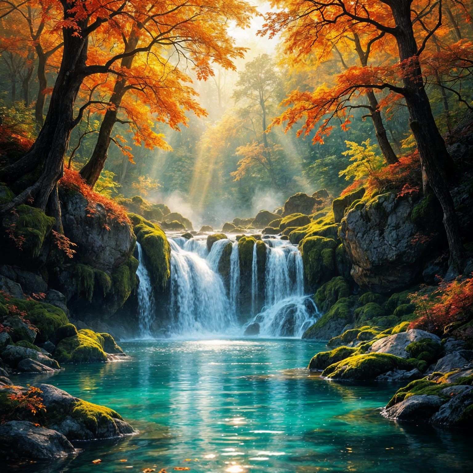 Autumn Waterfall