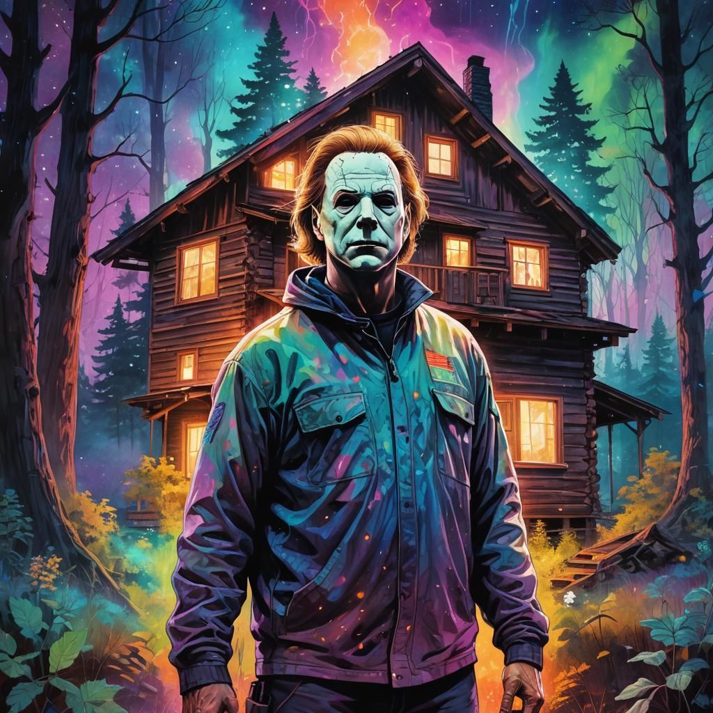 Michael Myers in Woods: a Cosmic Illustration