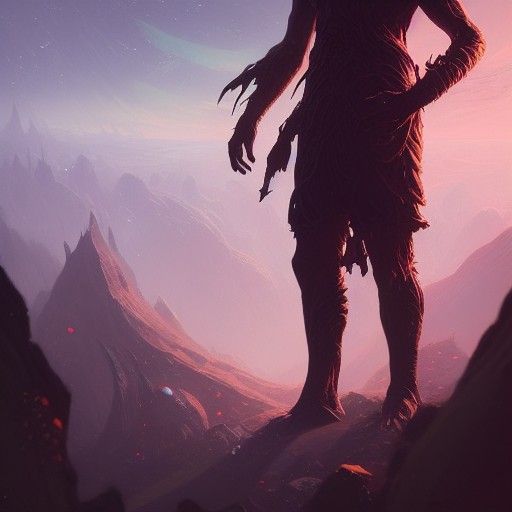 Detailed Eldritch Scene in Vibrant Fantasycore Style