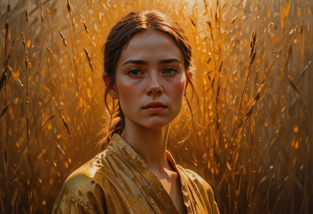 Photorealistic Portrait in Warm Golden Light