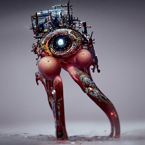 Surreal Eye as Buttocks in Decaying World