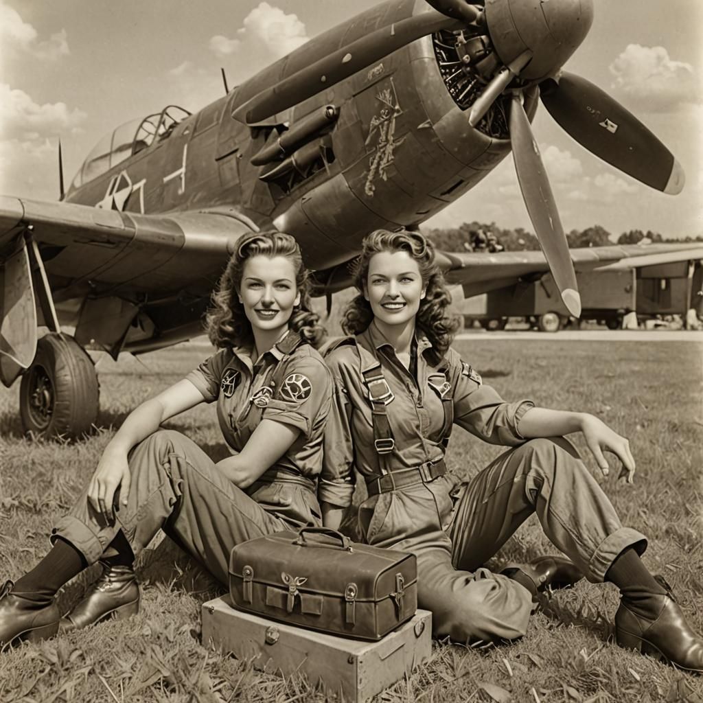 WWII U.S. Female Fighter Pilots in Realistic Rendering