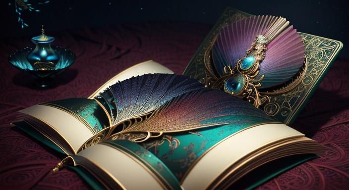 Fairytale Landscape Created by Escaping Book Letters