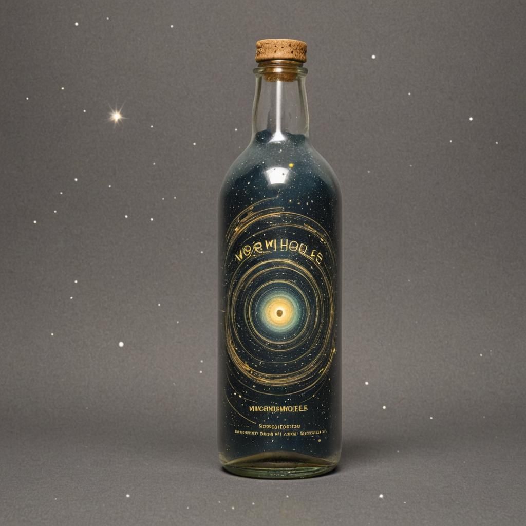Wormholes in a Bottle: AI Generated Image