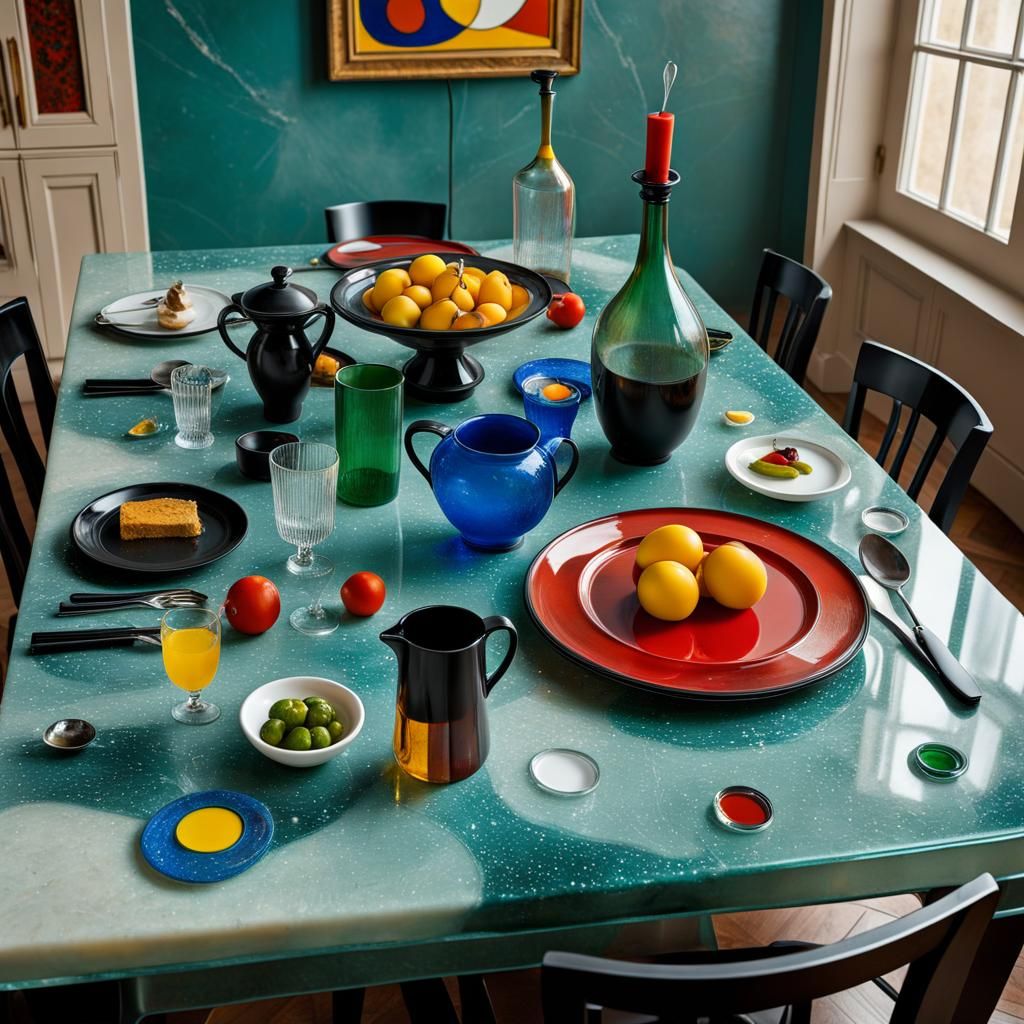 Kitchen Table: Surreal Art Deco Style