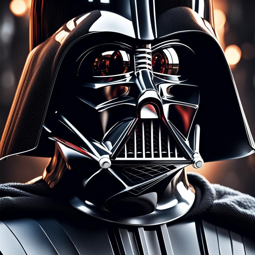 Hyperrealistic Darth Vader Portrait in Cinematic Lighting
