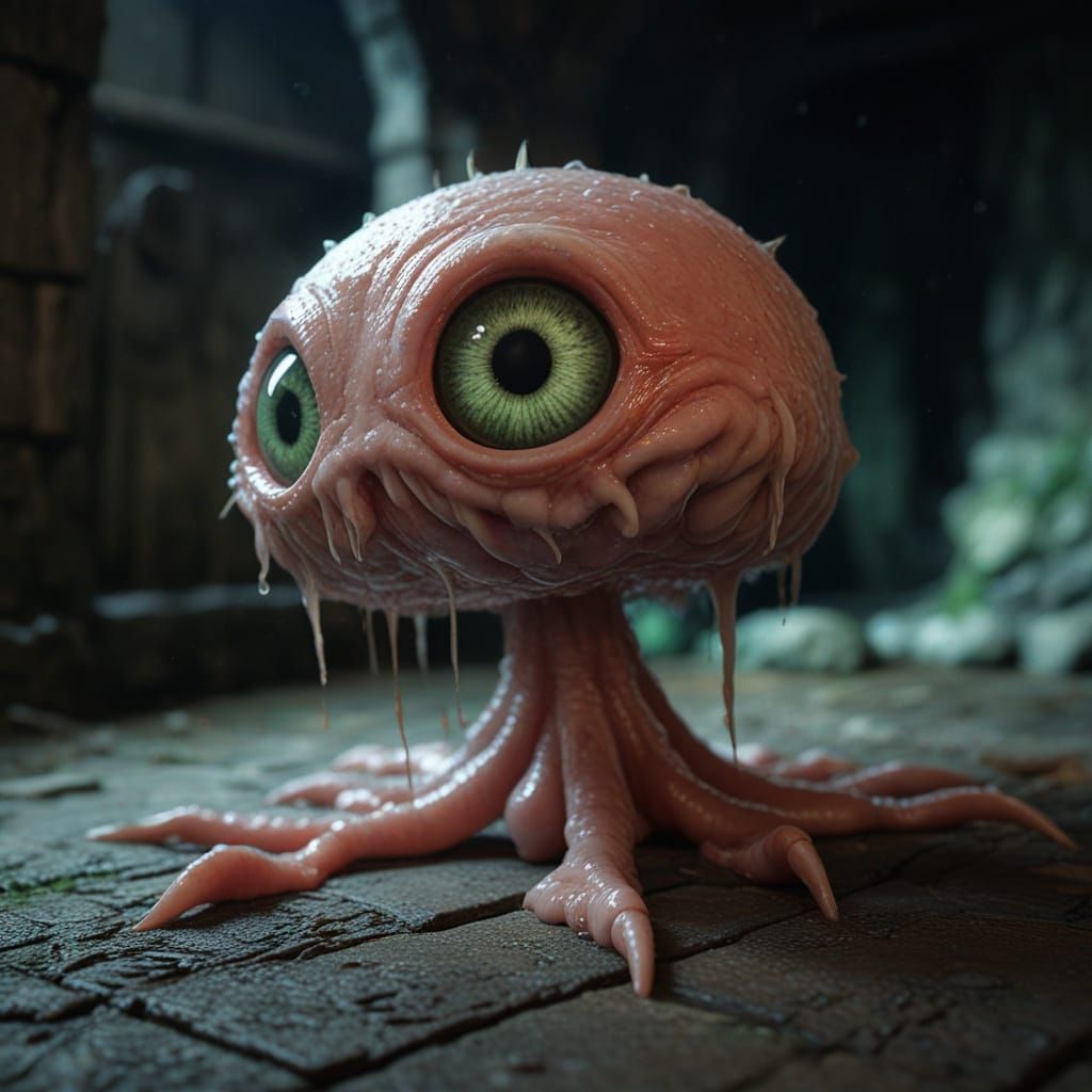 Sinister Dungeon Ooze Eye Stare, Horror Photography