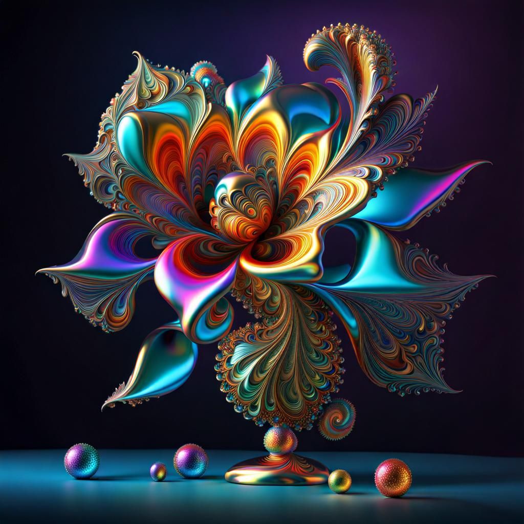 Glass Fractal Flower