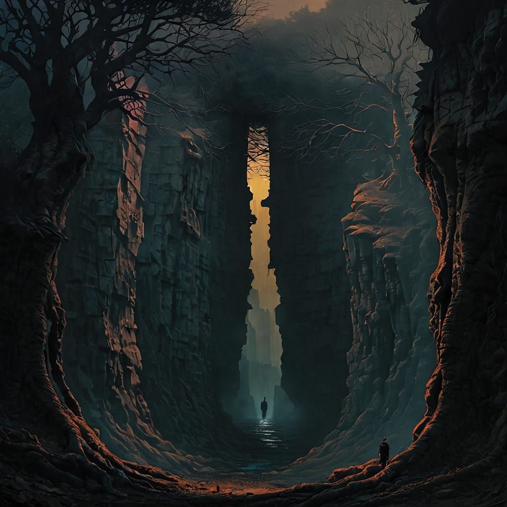 Gothic Chasm in Dark Fantasy Style