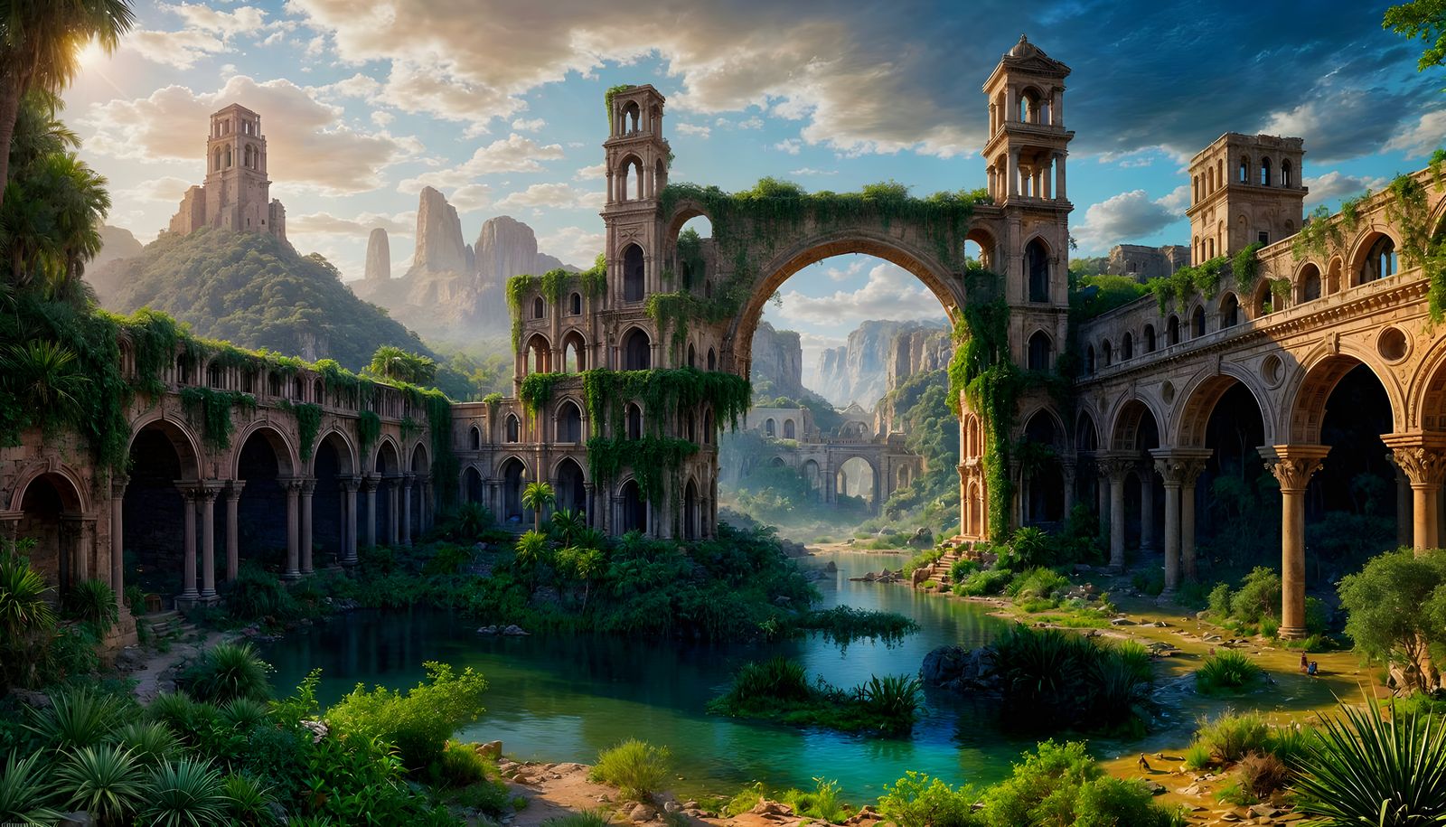 Abandoned City Spans Desert, Venice, and Jungle Biomes
