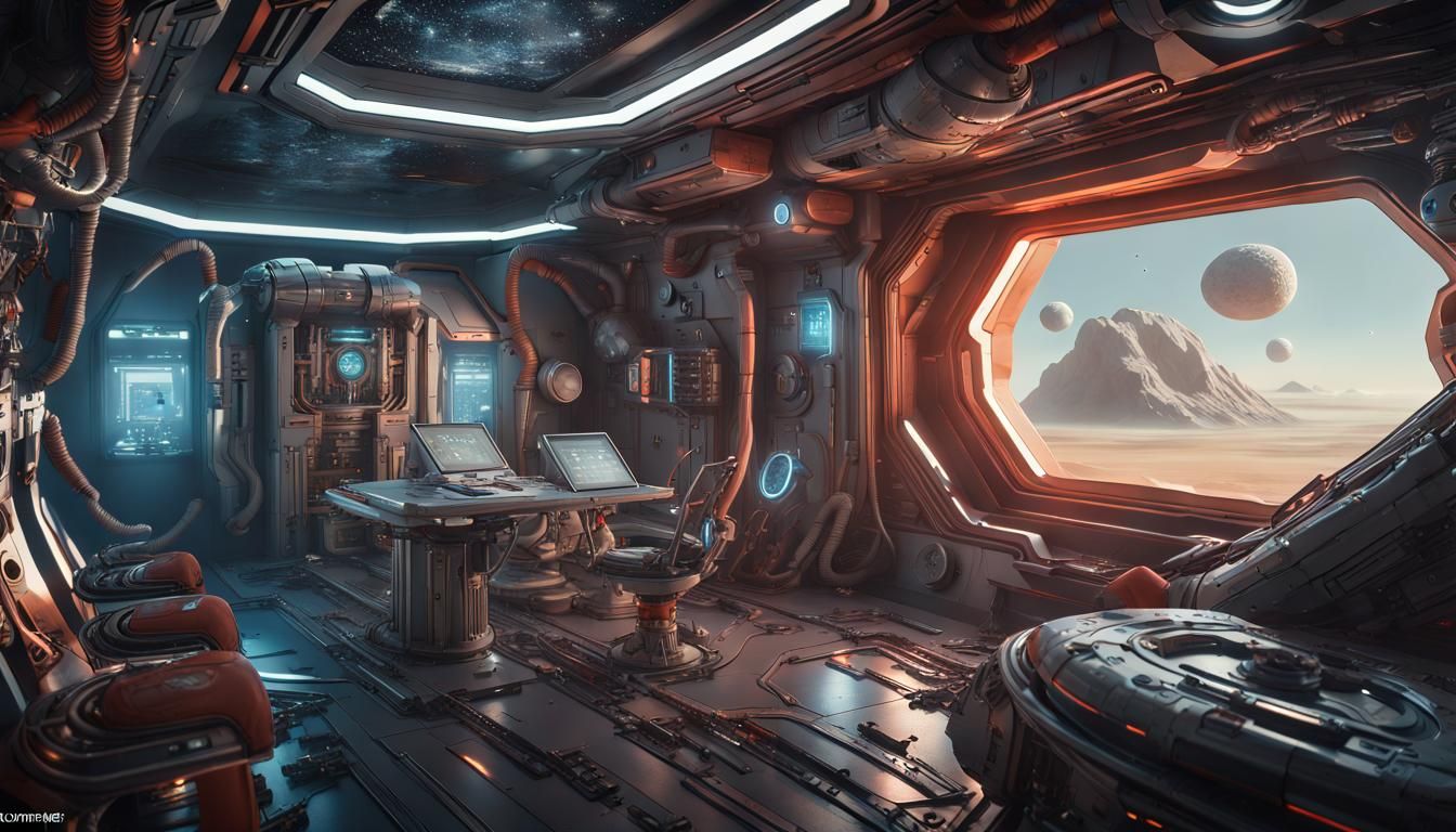 Captain Future and Crew on Starship Comet