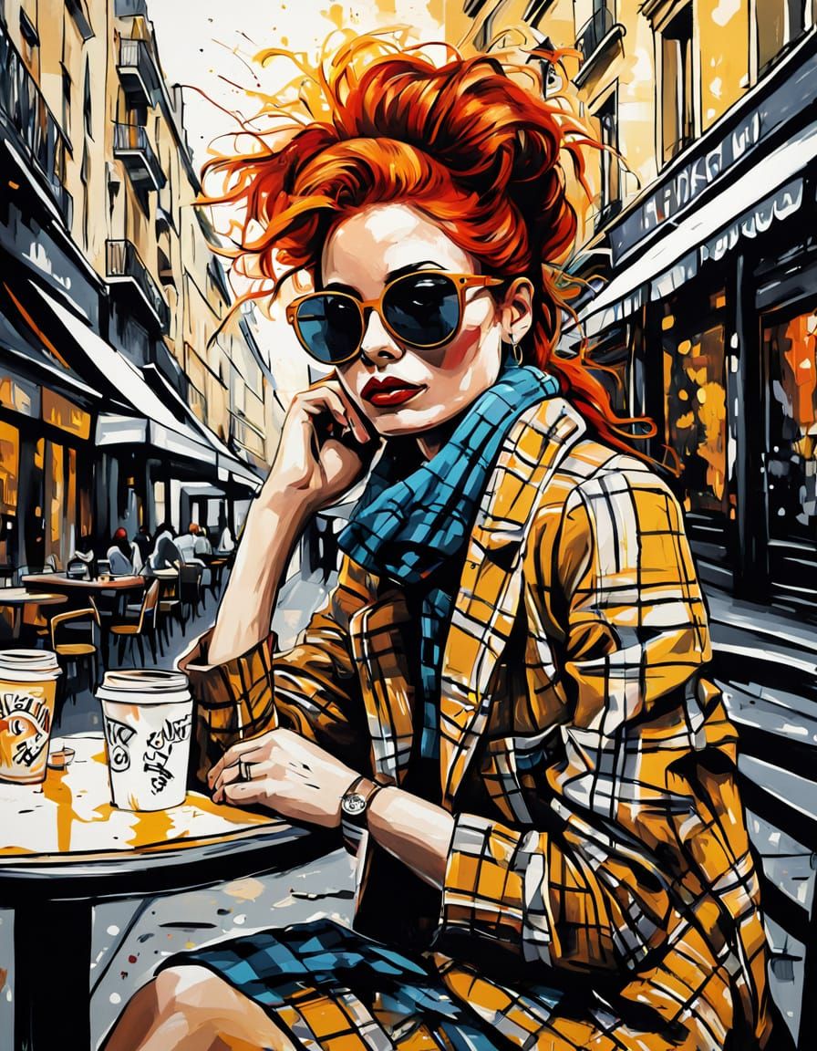 Sophisticated Redhead in Parisian Chic