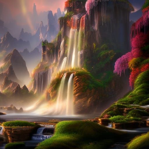 Waterfall City: Fantastical Art in Unreal Engine 5