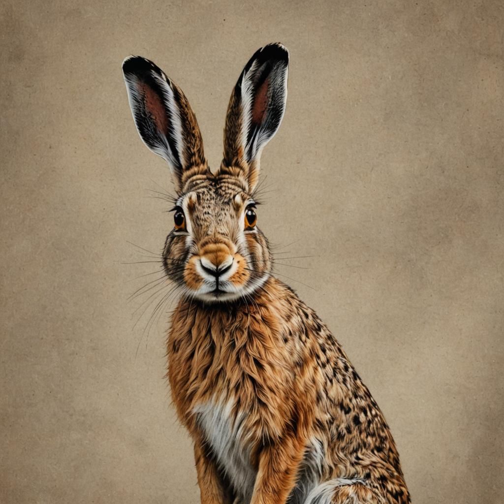AI Generated Portrait of a Hare