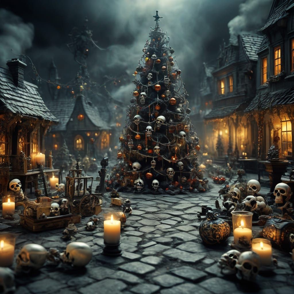 Surreal Haunted New Year's Ball with Illusionary Elements