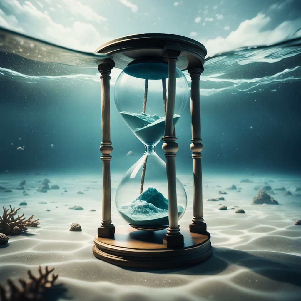 Hourglass in the Ocean