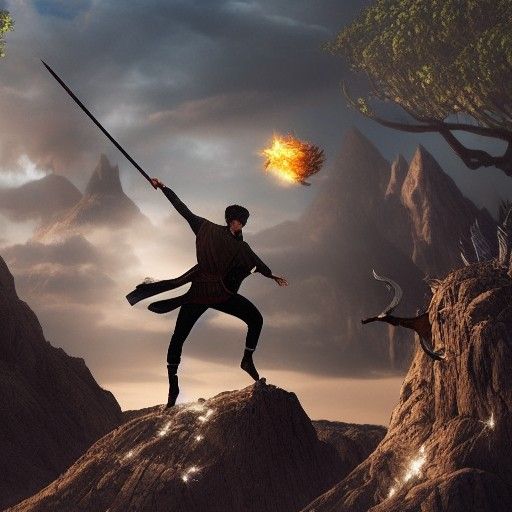 Cinematic Magic Fight in Hyper-Realistic Detail