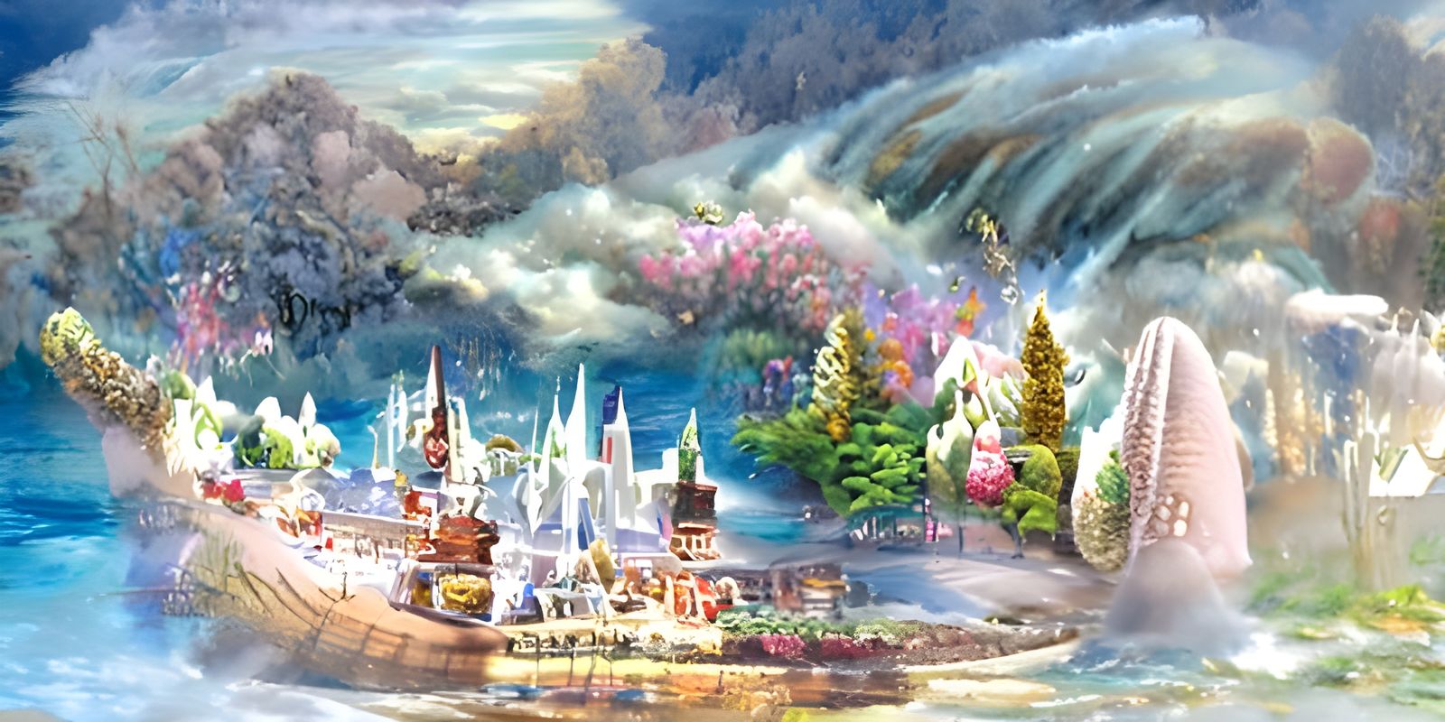 Ethereal Heaven Fantasy in Dreamlike Style