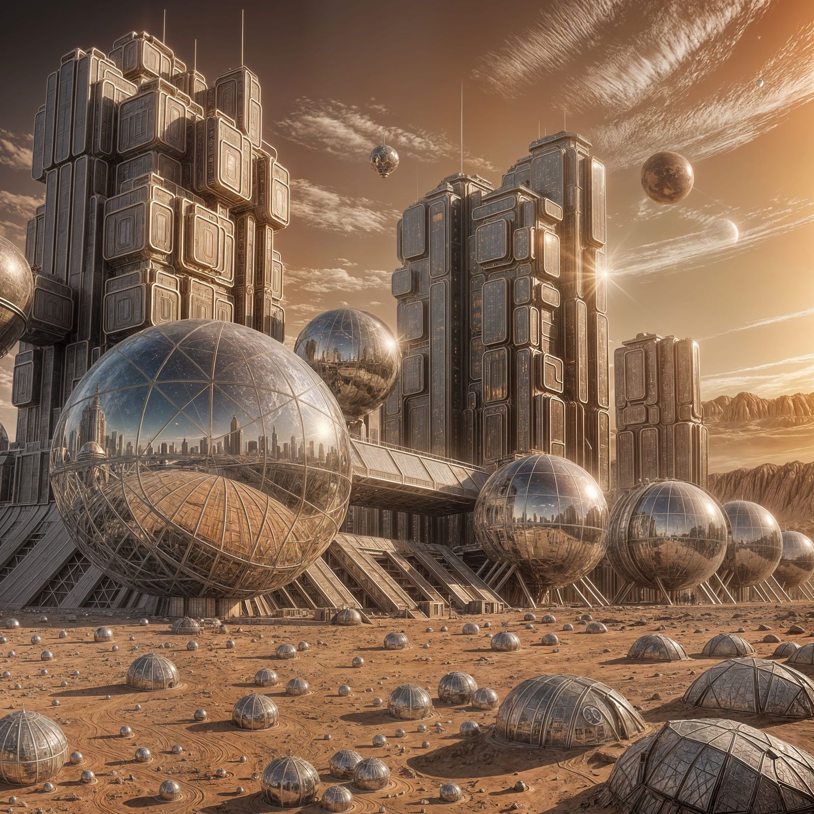 Mars Metallic Marvels in Stunning Silver Glow