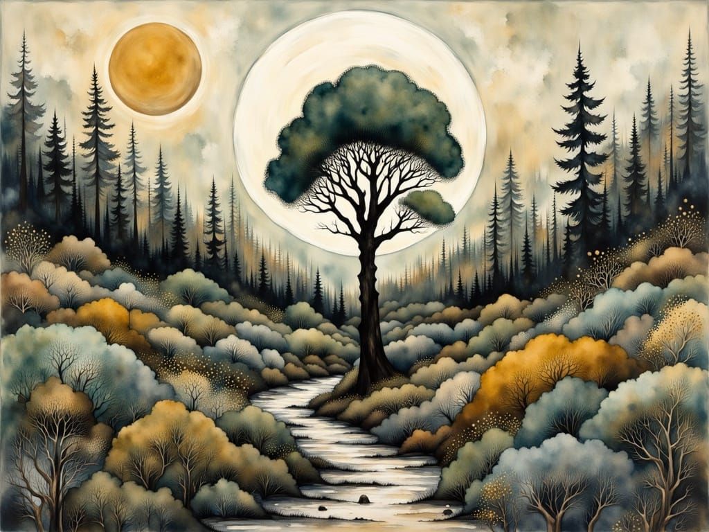 Surreal Portrait in a Moody Flux Aesthetic