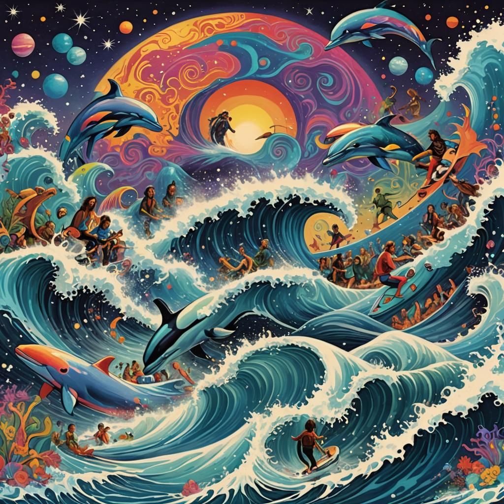 Psychedelic Album Cover: Surfing the Multiverse