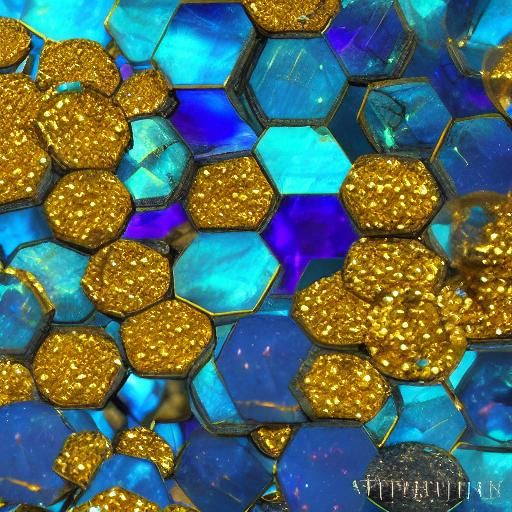 Sparkling Geometric Shapes with Pearls and Gemstones