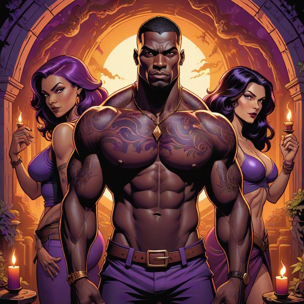 Muscled Warrior Caught in Witch's Den