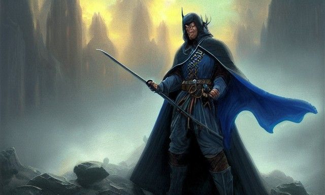 Ethereal Portrait of a Dark-Haired Cleric in 4K