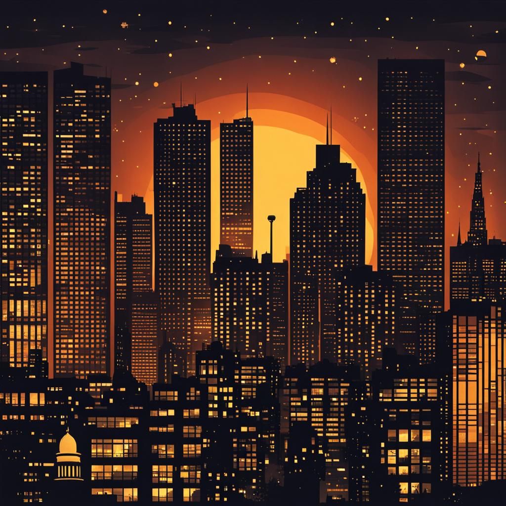 When the Sun  Goes Down the Lights in the City Shine What a Skyline