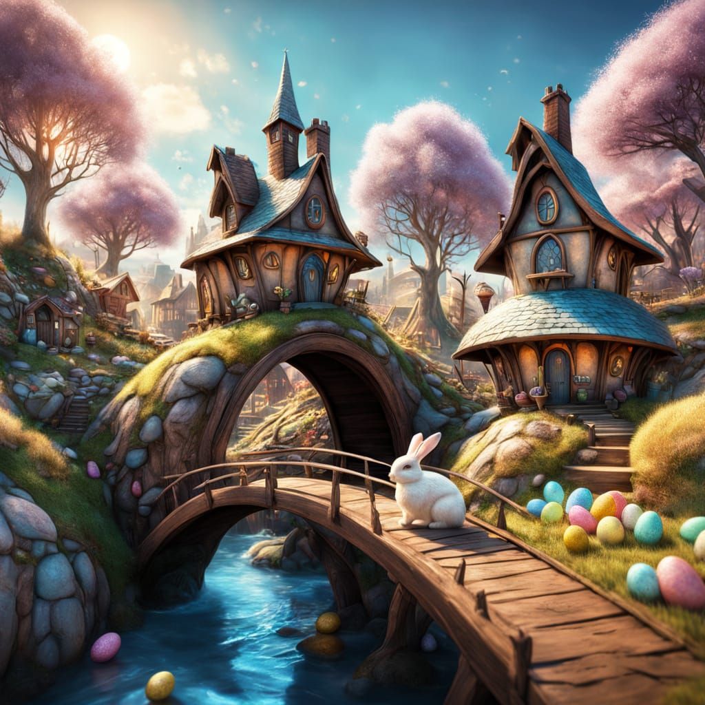 Easter Fantasy Villages in Whimsical Wonderland