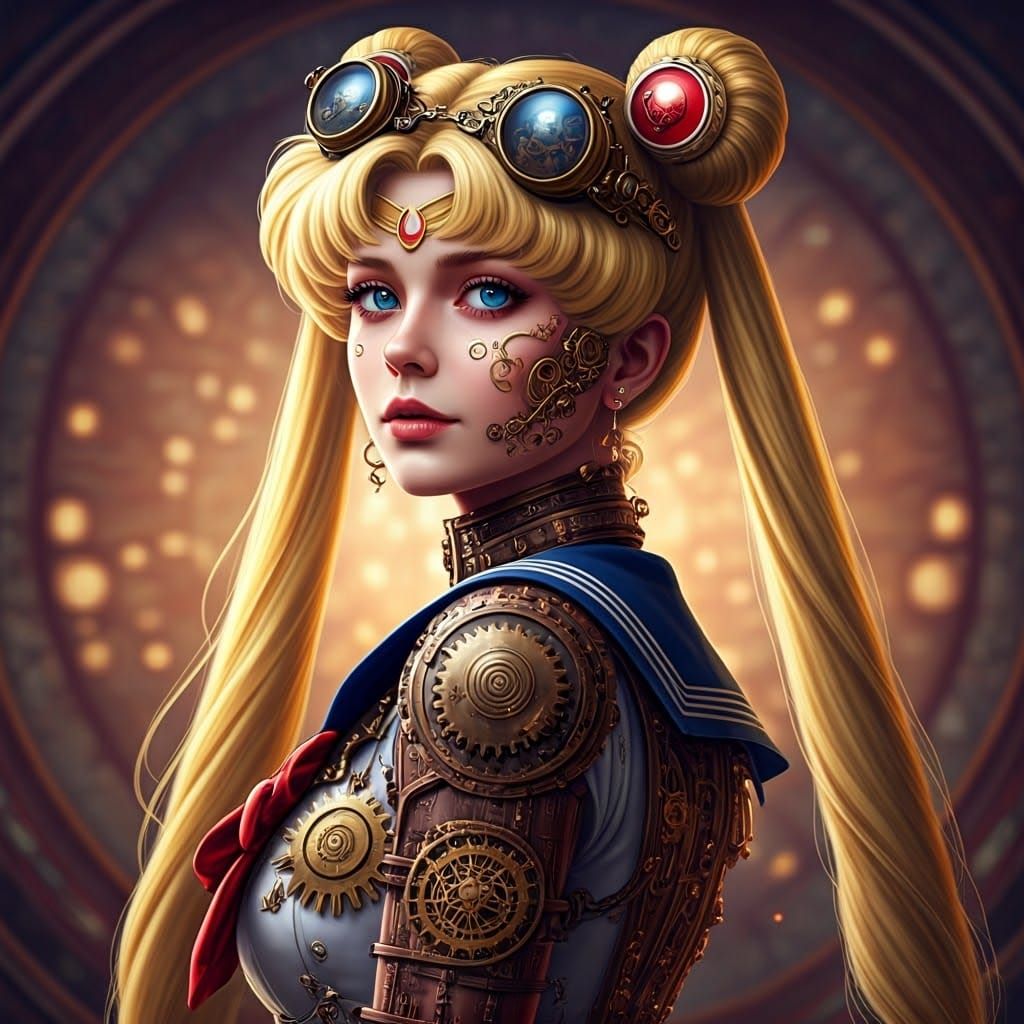 Steampunk Sailor Moon: Victorian-Era Carnival Fantasy
