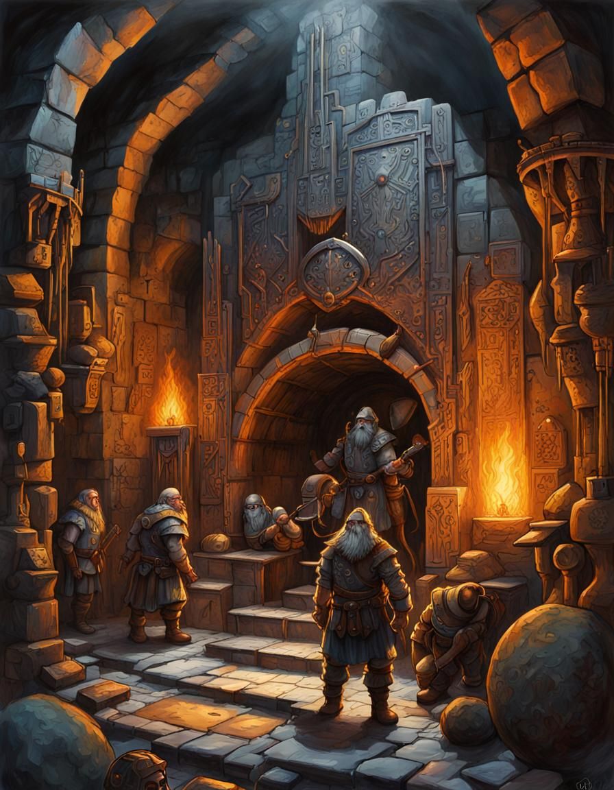 Mines of Moria Forge in Graffiti Style